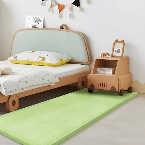 Miniatura 26 de Huloo Sleep - Tapete de juego para bebé, tapete de espuma viscoelástica de 1.3 pulgadas de grosor, terciopelo coral suave, antideslizante, Gris
