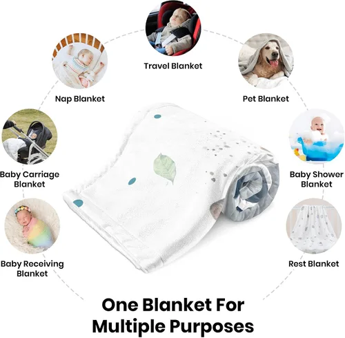 Miniatura 6 de Manta de bebé personalizada de elefante, manta de bebé floral con nombre para niñas, mantas de recepción de felpa suave para bebés recién nacidos