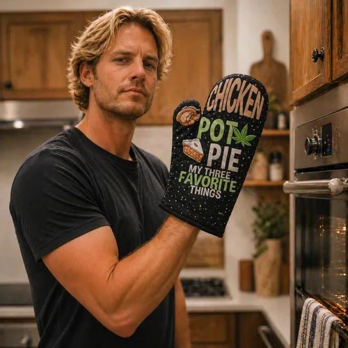 Miniatura 3 de Chicken Pot Pie My Three Favorite Things Delantal divertido 420 Hornear Kitchen Smock