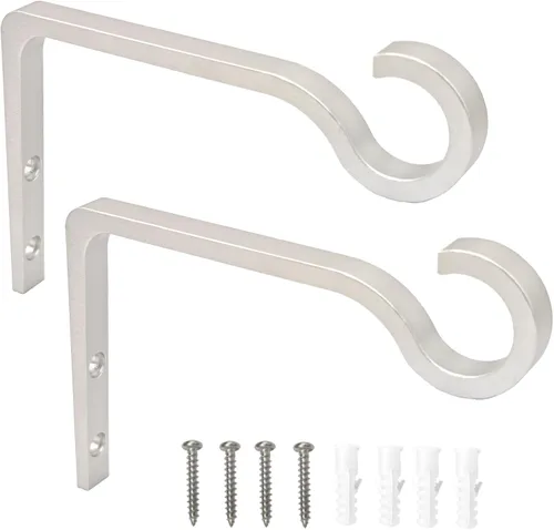 Miniatura 51 de QIEGL Soporte colgante para plantas de 6 pulgadas, gancho de metal para plantas, gancho de pastor decorativo para colgar linternas, comedero