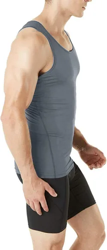 Miniatura 4 de HIBETY Paquete de 3 o 5 camisetas sin mangas de compresión para hombre, capa base, camisetas de compresión fresca y seca