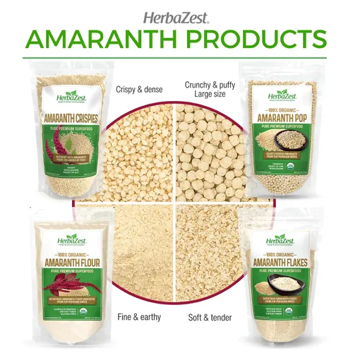 Miniatura 8 de HerbaZest Harina de amaranto orgánica – 1 libra – Certificado USDA, vegano y sin gluten – Perfecto para productos horneados y no horneados, platos
