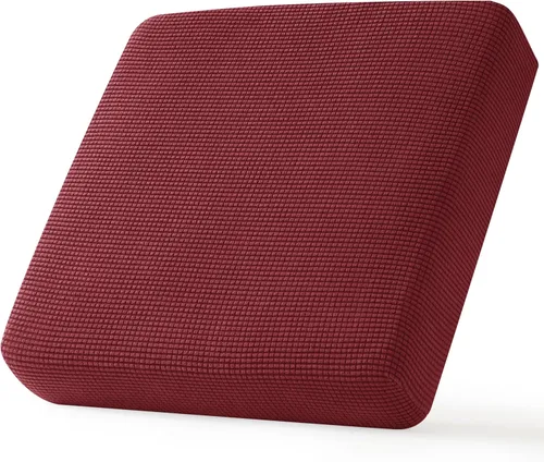 Miniatura 123 de CHUN YI - Funda elástica de cojín para sofá biplaza, funda de asiento de sofá con tela jacquard de elastano (mediana, color marfil blanco)