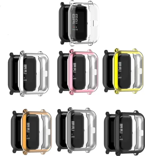 Miniatura 11 de Fundas protectoras de pantalla compatibles con Amazfit GTS 2 Mini/Bip U Pro/Bip S/Bip Lite/Bip 1S/Bip Lite 1S/Amazfit A1608 Watch Soft Metal