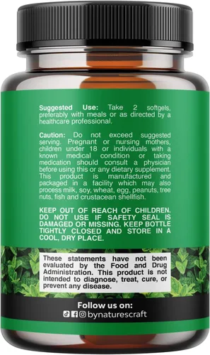 Miniatura 8 de Natures Craft Cápsulas blandas de aceite de orégano silvestre, cápsulas blandas súper concentradas, aceite de orégano para digestión y apoyo
