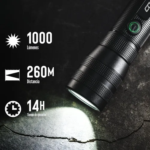 Miniatura 4 de Coast G60R linterna LED recargable impermeable de 1000 lúmenes, paquete de 2