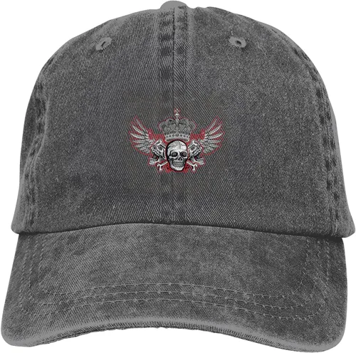 Miniatura 9 de Cowboy Hat Trendy Hats for Man and Women Djustable Four Season Outdoor Baseball Cap of Hell Skull with Angel Deep Heather