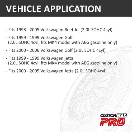 Miniatura 2 de PRO Performance Stage 1 Kit de embrague con volante compatible con VW Beetle Golf Jetta 2.0L AEG MK4 MK IV 1998-2006 (CP17046HDFW-ST1)
