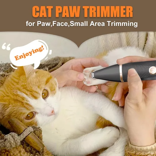 Miniatura 5 de Kit de cortapelos para gatos con recortador de patas, suministros eléctricos 3 en 1 para cabello grueso y enmarañado, afeitadora de trasero de Negro