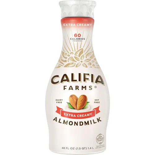 Miniatura 10 de Califia Farms - Leche de almendras y coco tostado, 48 oz, sin lácteos, a base de plantas, vegana, sin gluten, sin OGM, sin azúcar, alto en calcio