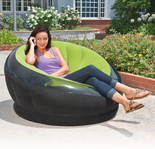 Miniatura 2 de Silla inflable Intex Empire, de 44" x 43" x 27," verde