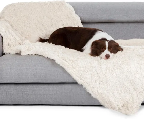 Miniatura 38 de gogobunny Manta impermeable para perros para perros grandes, gatos, cachorros, manta reversible de piel sintética para mascotas, lavable, protección