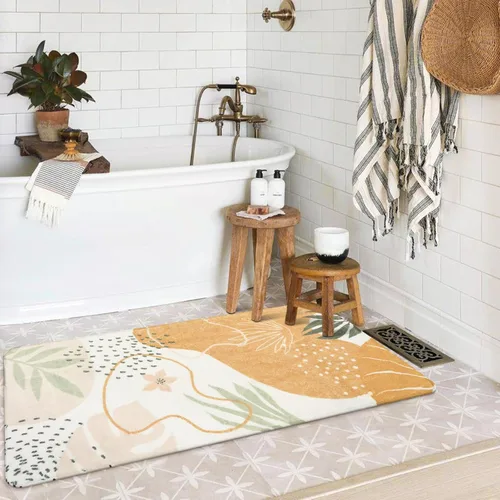 Miniatura 49 de Lahome Alfombra de pasillo rosa - Alfombra de 2x7, alfombra antideslizante lavable para baño, alfombra ligera para piso, alfombras para pasillo