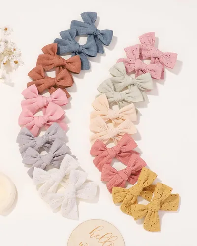 Miniatura 6 de 20 pinzas para el pelo para bebé, pasadores totalmente forrados, accesorios para el cabello para niñas pequeñas, niños y adolescentes
