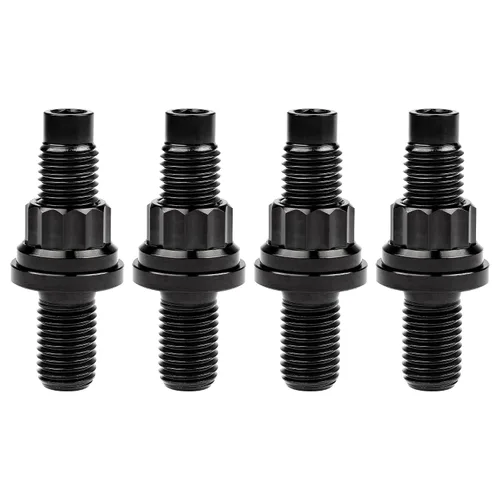 Miniatura 16 de Tornillo de titanio M8 M10x45 54 55 2.559 in paso 1.25 Kit de pernos de escape automotriz Kit tornillos, tuercas y arandelas Kit de 4 piezas