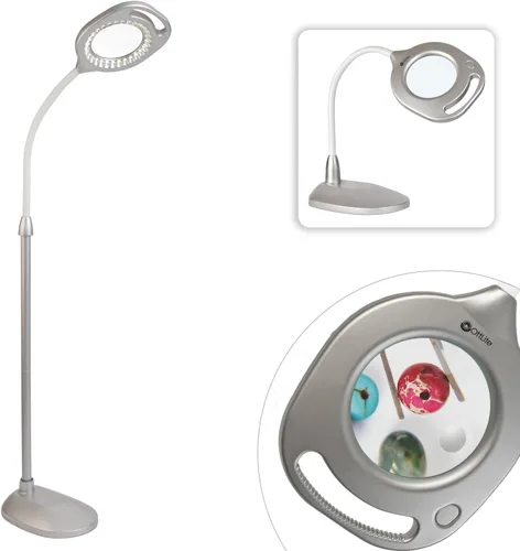 Miniatura 9 de OttLite – Lámparas para mesa y piso, con lupa, 2 en 1, ledes, 43828C, 15.00watts