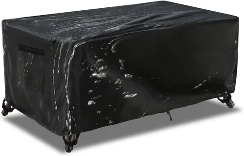 Funda para mesa de café para patio al aire libre, 600D, resistente al agua, resistente, fundas para muebles de patio, 48 x 28 x 16 pulgadas, color