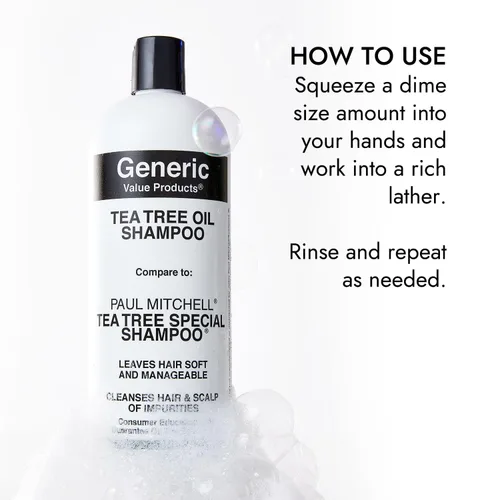 Miniatura 6 de Generic Value Products Champú de Aceite de Árbol de Té, Deja el Cabello Suave y Manejable, Deja el Cuero Cabelludo Limpio y Picoteante, Añade