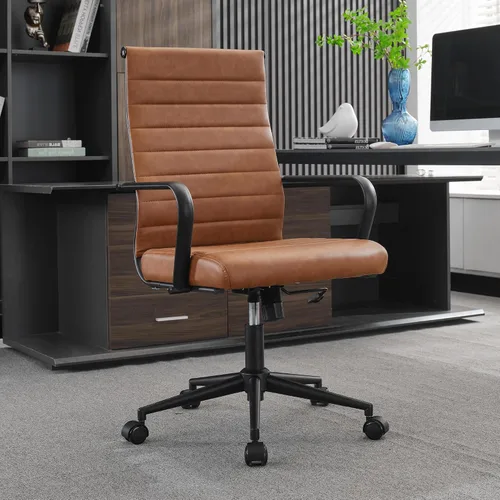 Okeysen Silla de escritorio de oficina, sillas de sala de conferencias, silla giratoria ejecutiva ergonómica moderna, altura ajustable, silla de