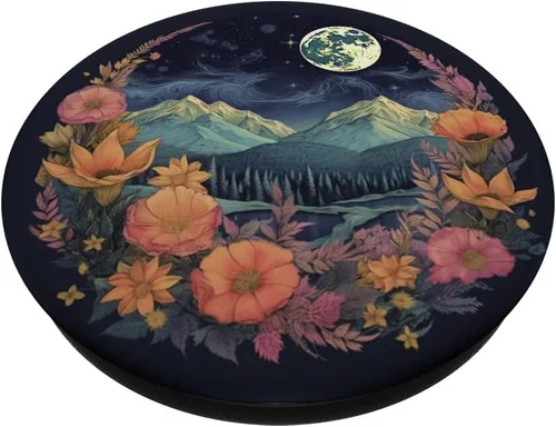 Miniatura 2 de PopSockets PopGrip intercambiables con diseño floral bohemio y bosque de montaña