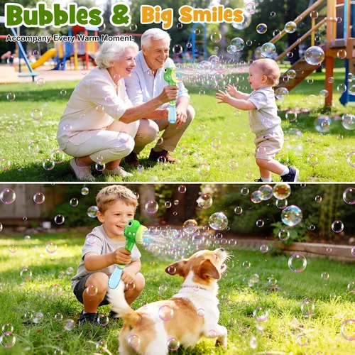 Miniatura 3 de Varita de juguetes de burbujas de dinosaurio para niños: juguetes al aire libre para niños pequeños y niñas, diversión de burbujas para fiesta
