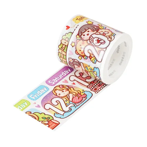 Miniatura 7 de Alideco - Cintas adhesivas decorativas pequeñas de mochi washi, ideales para suministros de diario, manualidades, álbum de recortes, bricolaje