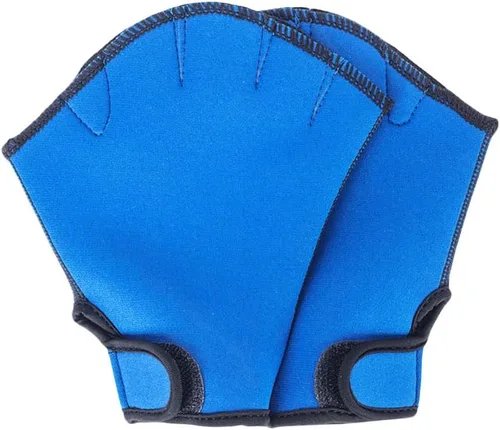 Miniatura 9 de MEKOTSK 1 par de guantes de entrenamiento de natación para ayudar a la resistencia de la parte superior del cuerpo, guantes de natación Aqua Fit