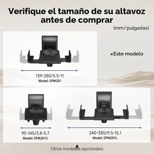 Miniatura 3 de suptek Soportes de pared para altavoces, soportes de altavoz dobles para altavoces de sonido envolvente, soporte universal, estantes giratorios