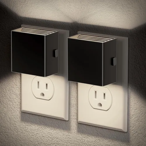 Miniatura 11 de JandCase Luz nocturna, luces nocturnas automáticas enchufables a la pared, paquete de 2 luces nocturnas modernas con sensor de luz automática, luz