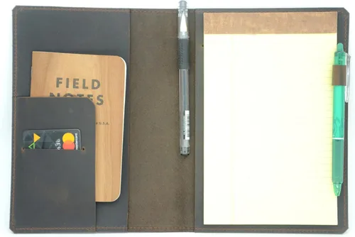 Miniatura 9 de JJNUSA Funda de cuero compatible con tops, bloc legal, bloc de notas de 5 x 8 pulgadas, regla legal, cuadernos envejecidos genuino A5, funda