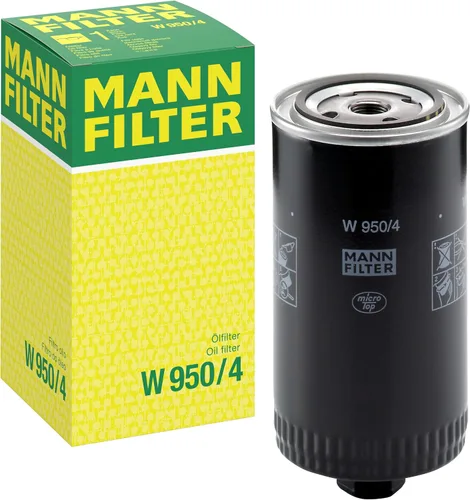 Mann Filter Reemplazo del filtro de aceite giratorio W 950/4 compatible con VW Volkswagen EuroVan (1992-1998), Transporter (1992-1994), Volvo 740
