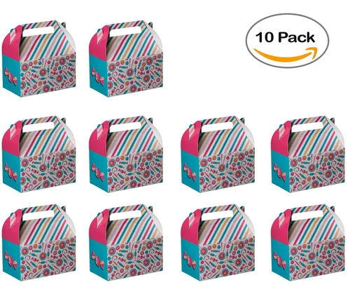 Miniatura 2 de Hammont Cajas de papel (10 unidades) - Cajas de galletas para regalos de fiesta, bonitos diseños, perfectas para fiestas y celebraciones, 6.25 x