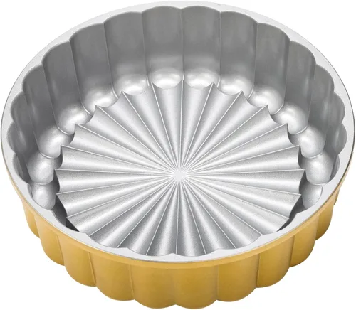 Miniatura 4 de Goaste Charlotte Cake Pan de 9.5 pulgadas, molde acanalado reutilizable, aluminio antiadherente con forma de flor para queso, chocolate, tarta