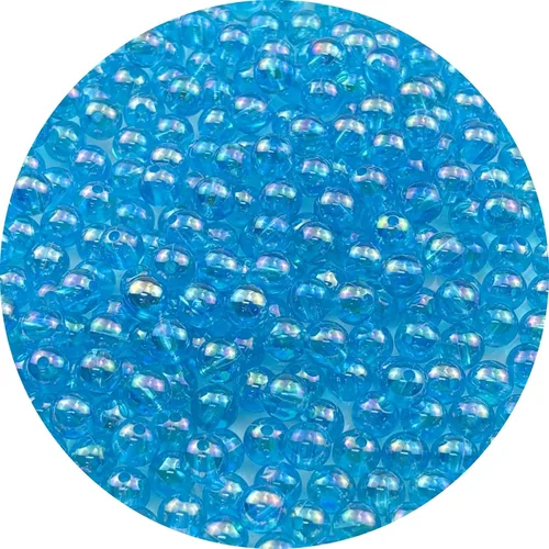 Miniatura 41 de 2000 cuentas redondas acrílicas de 0.157 pulgadas (0.157 in), cuentas espaciadoras de colores AB con agujero para bricolaje, pulseras, collares