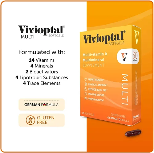 Miniatura 5 de Vivioptal Multi, 30 cápsulas blandas, multivitamínico y multimineral, sin gluten, fórmula alemana