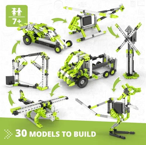Miniatura 2 de Engino - Juguetes de construcción Inventor, 30 modelos motorizados, kit de ingeniería STEM para niños de 7 años en adelante, juguetes
