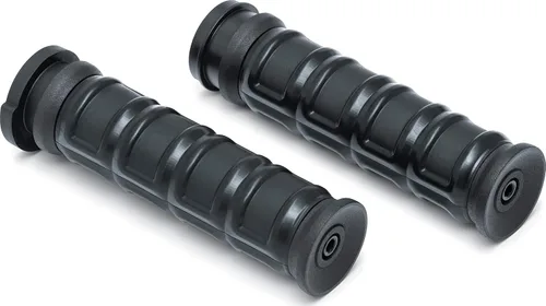 Miniatura 12 de Kuryakyn 6673 Dillinger Puños para control del acelerador de doble cable: motocicletas Harley-Davidson 1996-2019, negro satinado, 1 par