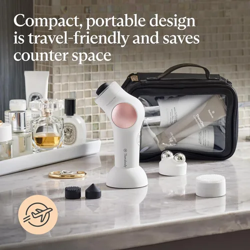 Miniatura 8 de TheraFace Therabody TheraFace PRO - Dispositivo facial de microcorriente, masajeador facial compacto 8 en 1 y herramienta de escultura facial