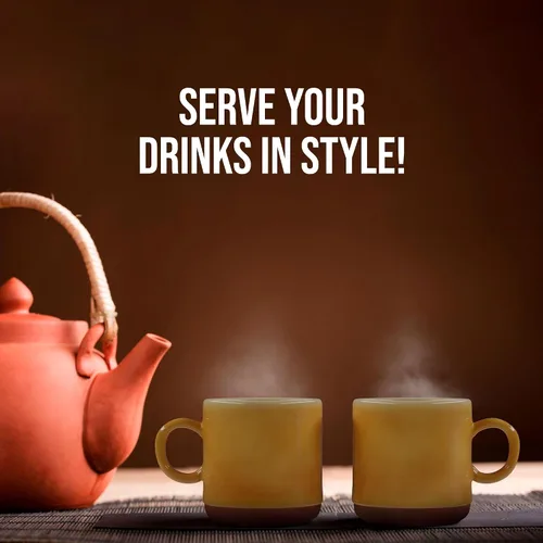 Miniatura 6 de American Atelier Juego de 2 tazas de cerámica, tazas de 4 pulgadas para té, café con leche, chocolate caliente, barra de desayuno, tazas de cocina