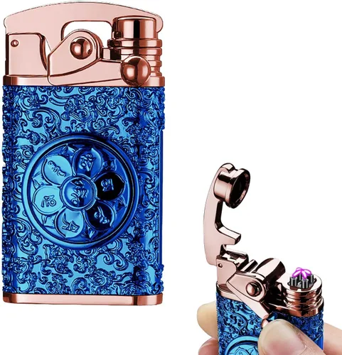 GADATOP Electric Lighter Arc Plasma Flame Lighter Rechargeable USB Lighters Outdoor Windproof Metal lighters with Long Battery Life for Camping,