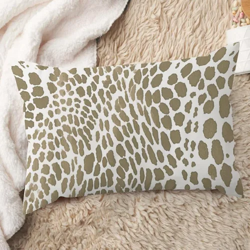 Miniatura 12 de ArogGeld Funda de almohada lumbar, estampado de guepardo verde, leopardo, estampado de leopardo, manchas de animales, almohada decorativa verde, A-17