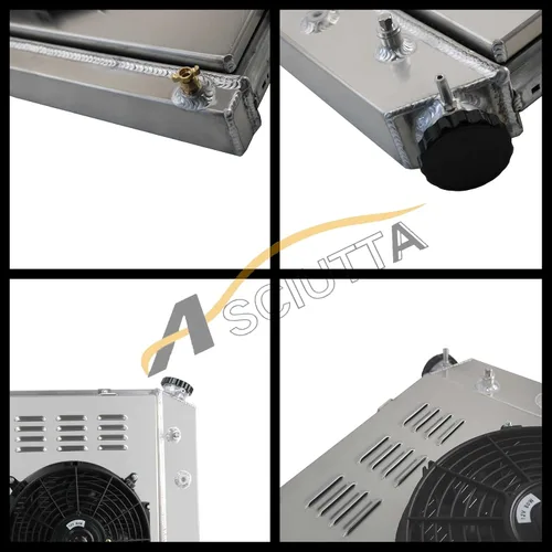 Miniatura 6 de Radiador de aluminio CU716 para Chevy Cheyenne Blazer C10 C20 K10/K20/K30 y GMC Jimmy C1500/2500/3500 Radiador de 4 filas de núcleos radiador Kits