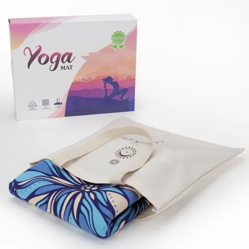 Miniatura 6 de Esterilla de yoga plegable de viaje de 0.059 in de grosor, antideslizante, ligera, portátil, esterilla de ejercicio de pilates, estiramientos