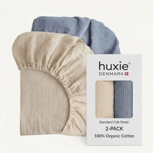Miniatura 24 de Sábanas para cuna, sábana bajera ajustable de muselina de algodón orgánico, tamaño estándar para bebé niño y niña, 28 x 52 pulgadas, ultra suaves
