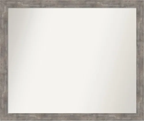 Miniatura 272 de Amanti Art Silver Bathroom Mirror for Over Sink, 24x49 Custom Made Marred Pewter Rectangle Vanity Mirror, Oversize Casual Wood Frame, Hangs Estaño