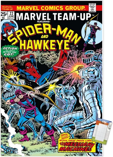 Miniatura 10 de Trends International Marvel Comics - Póster de pared de Hawkeye y Spider-Man Versión premium sin marco
