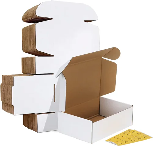Miniatura 38 de HORLIMER Paquete de 40 cajas de envío de 5 x 5 x 5, caja de cartón corrugado blanco para correo, embalaje, pequeñas empresas