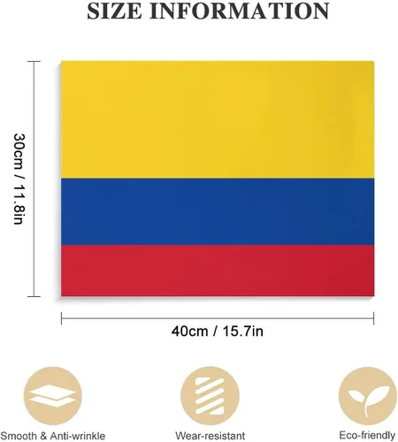 Miniatura 2 de Lienzo con bandera colombiana, póster enmarcado para decoración de pared del hogar, 11.8 x 15.7 in Estilo de marco