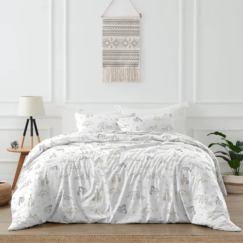 Miniatura 7 de Sweet Jojo Designs Juego de edredón individual de 2 piezas (elefantes grises) para niños/niñas, niños, ropa de cama para niños, cama en una bolsa