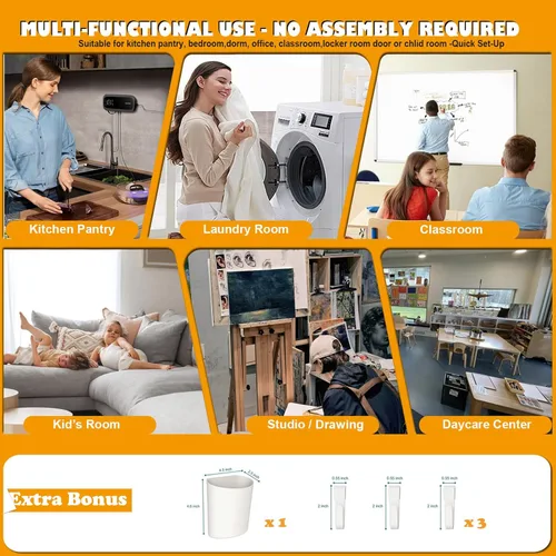 Miniatura 7 de Carrito plegable con ruedas de 3 niveles, carrito de almacenamiento utilitario de metal resistente sin montaje, carritos de cocina plegables sobre